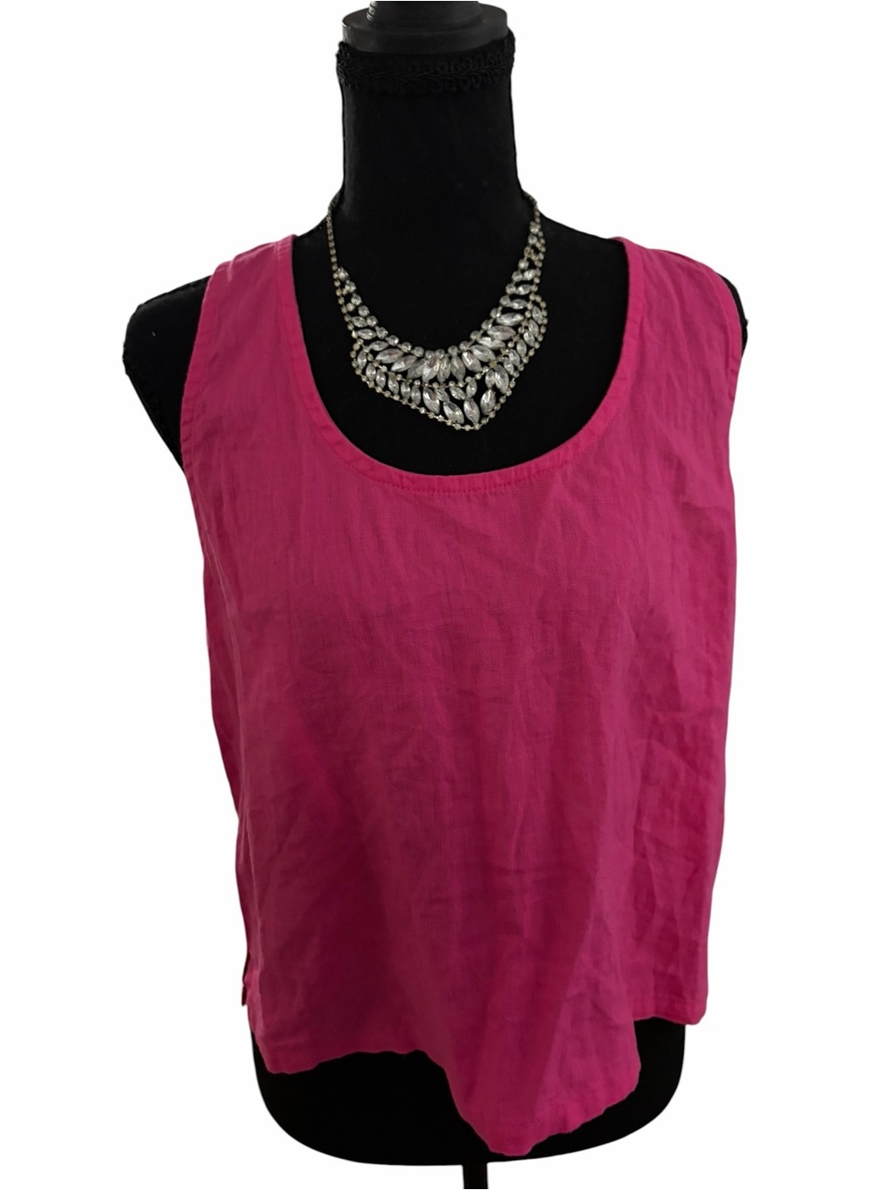 Stars Above Pink Linen Blend Sleeveless Tank Top NWT Size Medium